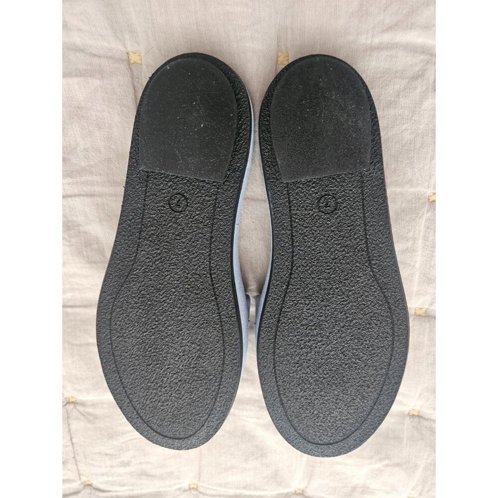 Golo Trieste Suede Slide in Celeste Blue with Gold Chain Link Accent Size 7 - Picture 7 of 7